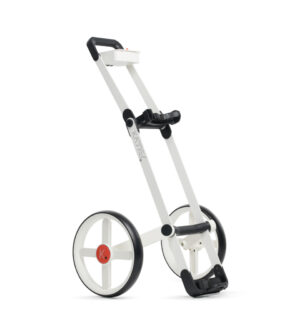 Kaddey Switch Compact Push-Pull Golf Trolley White - Angle