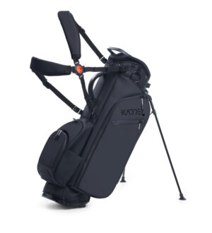Kaddey Stand Bag Black - Front Legs with strap - Orange