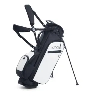 Kaddey Stand Bag White - Front Legs with strap
